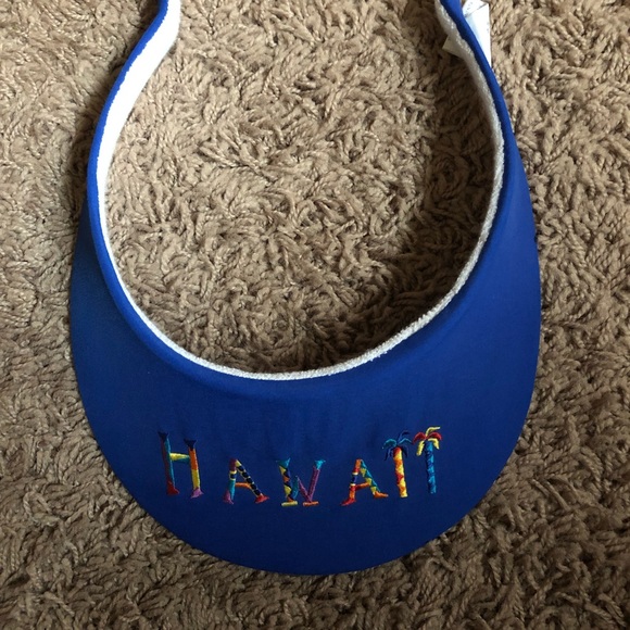 Hawaiian Headwear Accessories - NWOT Sun Visor-HAWAII on Bill in Thread Royal Blue
